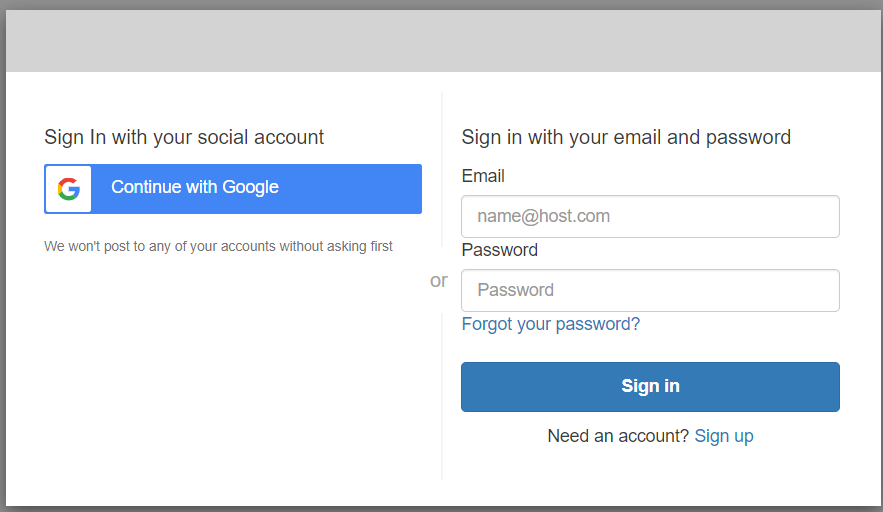 Sign up